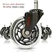 Professional Office Chair Wheels 10mm Stem - FIT IKEA Chairs ONLY - 3'' Replacement Rubber Chair Casters - Best Protection for Your Hardwood Floors Without Any Chair MATS
