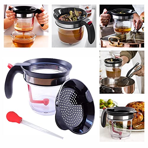 Wecker Fat Separator with Bottom Release Gravy Separator Jug