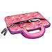 8.9-10.1 inch Kid Tablet Sleeve, Evecase Cute Fairy Tale Princess Themed Neoprene Carrying Sleeve Case Bag for 8.9-10.1 inch Kid Tablets (Pink & Purple Trim, with Dual Handle and Accessory Pocket)