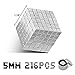 Magnetic Cube 216pcs 5mm Magnets Cube Magnets Block Puzzle Format Magnetic Holders Square Cube Children's Puzzle magic cube Toys The best magic cube DIY Puzzle Educational