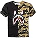 Juniors Casual Fashion Crewneck T Shirt Shark Camo Tees Tops for Teens