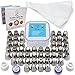 Russian Piping Tips Set 105 Pcs - 50 Numbered Frosting Nozzles & Instruction Sheet - 50 Pastry Bags & 4 Couplers - Cake, Cupcake & Baking Decorating Supplies Kit For Flower Shaped Icing Decorations