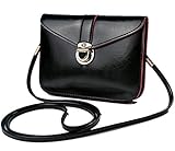 edfamily Women Mini Handbags Leather Crossbody Single Shoulder Bag Cellphone Pouch Purse Wallet(Black)