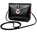 edfamily Women Girls Mini Handbags Leather Crossbody Single Shoulder Bag Cellphone Pouch Purse Wallet(Black)