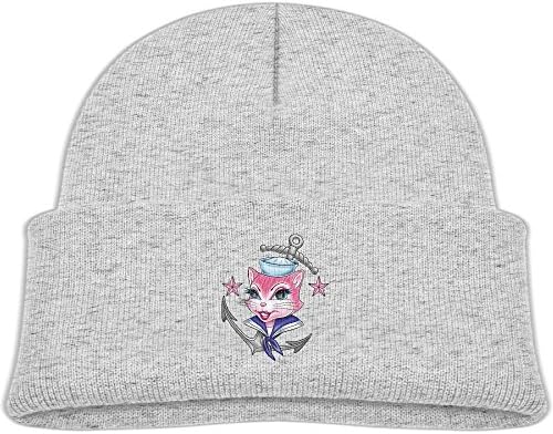 Children's 4 Colors Knitting Caps Funny Winter The Hot Pink Cat Sailor Cartoon Hats
