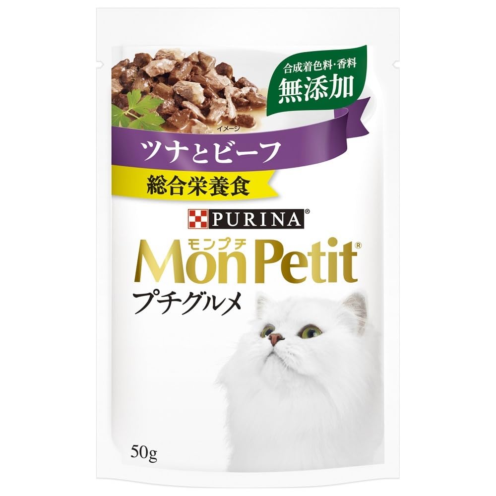 モンプチ プチグルメ ツナとビーフ 50g×6袋入りの商品画像