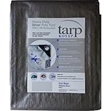 Kotap 12-ft x 12-ft Heavy-Duty 14 by 14 Cross Weave UV Blocking 10-mil Silver Poly Tarp, Item: TRS-1212