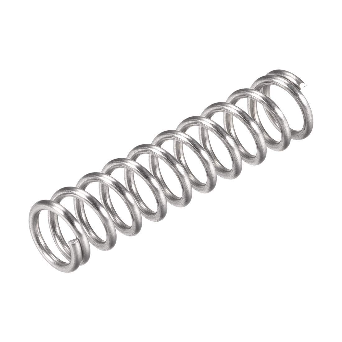 TA-VIGOR 10Pcs Extended Compressed Spring, 12mm OD,1.6mm Wire Size,50mm Length Durable Stainless Steel Small Dual Hook Tension Spring for Furniture Screen Doors Repair Projects