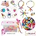 Conleke Pop Snap Beads Set 520 PCS for Kids Toddlers Creative DIY Jewelry Toys - Making Necklace,Bracelet and Ring - Ideal Christmas Birthday Gifts for 4,5,6,7,8 Year Old Girls (Box Packaging)