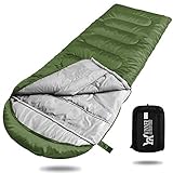 WINNER OUTFITTERS Camping Sleeping Bag, Portable Lightweight Rectangle/Mummy Backpacking Sleeping Bag with Compression Sack, 4 Season Sleeping Bags for Adults & Kids Camping Travel Summer Outdoor