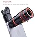 Smartphone Camera Lens, High Definition 12X Universal Optical Zoom Lens 12X Zoom Lens Focus Telescope Clip-on Camera Lens for iPhone 7 6S Plus 6S and Other Smartphones