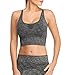 Fittin Padded Sports Bra High Impact Support with Wide Underband for Yoga Workout Fitness Gym Jogging 3-Pack Black Grey Blue L