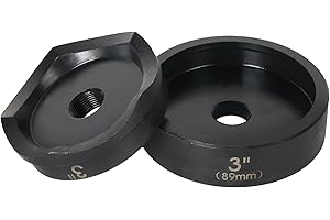 ZUVER 3" (89mm) Conduit Punch and Die Black Oxide Finish, Work with KO Tools Hydraulic Knockout Driver 3/4"-16UN Thread