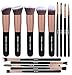BS-MALL Makeup Brushes Premium Synthetic Foundation Powder Concealers Eye Shadows Makeup 14 Pcs Brush Set, Rose Golden, 1 Count primary