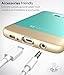 Galaxy S7 Edge Case, Vena [iSlide][Two-Tone] Dock-Friendly Slim Fit Hard Case Cover for Samsung Galaxy S7 Edge (Teal/Champagne Gold)