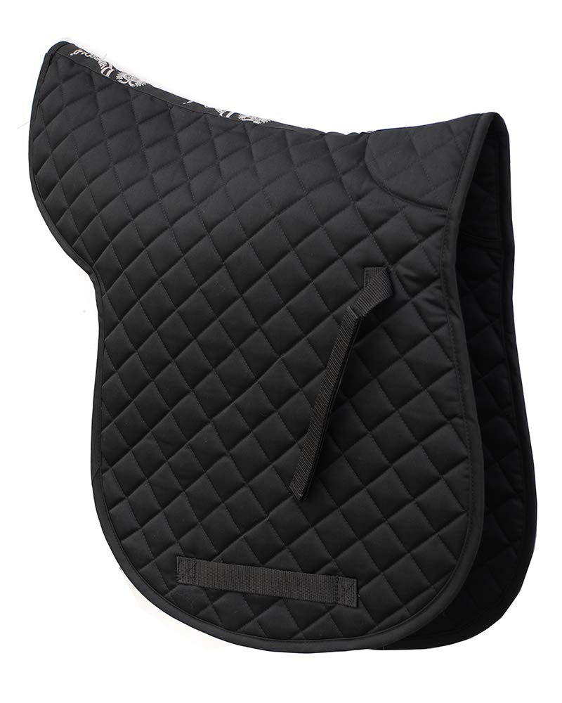 Rhinegold Cotton Quilted Numnah - Pony - Black