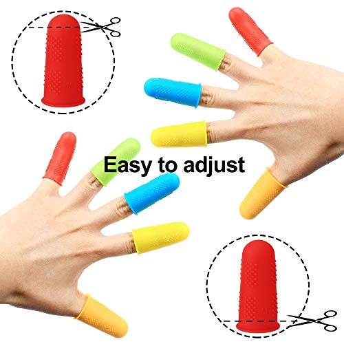 image for Auswaur 12 Pieces Silicone Finger Protectors Covers Caps for Hot Glue 