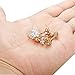 JOERICA 4PCS Stainless Steel Belly Button Rings Navel Body Jewelry Belly Piercing CZ Inlaid Rose-gold