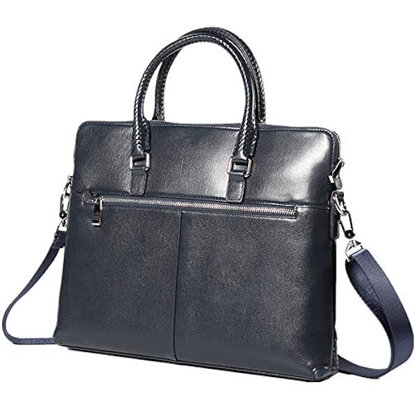 Susulv Bolsa para Laptop para Hombre Bolso de cuero para hombre, bolso de  hombro para equipaje