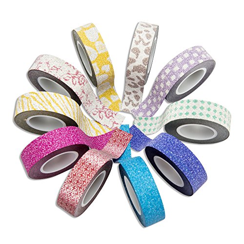 Decorative Washi Masking Tape : Z-Liant Set of 10 Rolls Craft Tape,50 (Ft) Per Roll,Best Gift-Creative DIY,Decorative,Scrapbooking,Gift Wrapping etc.Gift Paper Wrapping Package Directly