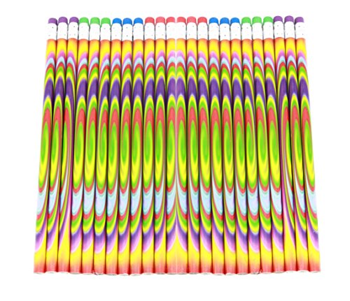 Colorful Tie Dye Pencils For School Supplies And Classroom Rewards - 24 Pencils - Thumbnail 2