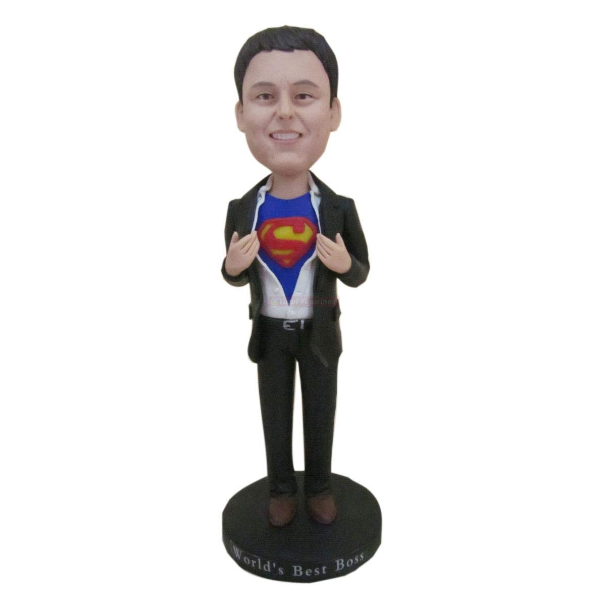 Bester Chef Benutzerdefinierte Bobble Head Personalisierte Geschenk Ton Figuren Basierend Auf Kunden Fotos Geburtstagstorte Topper Ehemann Freund Sohn Boss Geschenk Amazon De Handmade