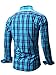 Neleus Men's Cotton Long Sleeve Button Down Plaid Shirts,115,Light Blue,M,EUR L