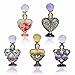 Retro Frosted Glass Perfume Bottles - Empty - Refillable - Vintage with Butterfly Stopper (Butterfly2)