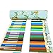 Damero Canvas Pencil Wrap of 72 Color Pencils, Roll Case for Pen, Travel Pencil Holder(No Pencil Included), Green Peony