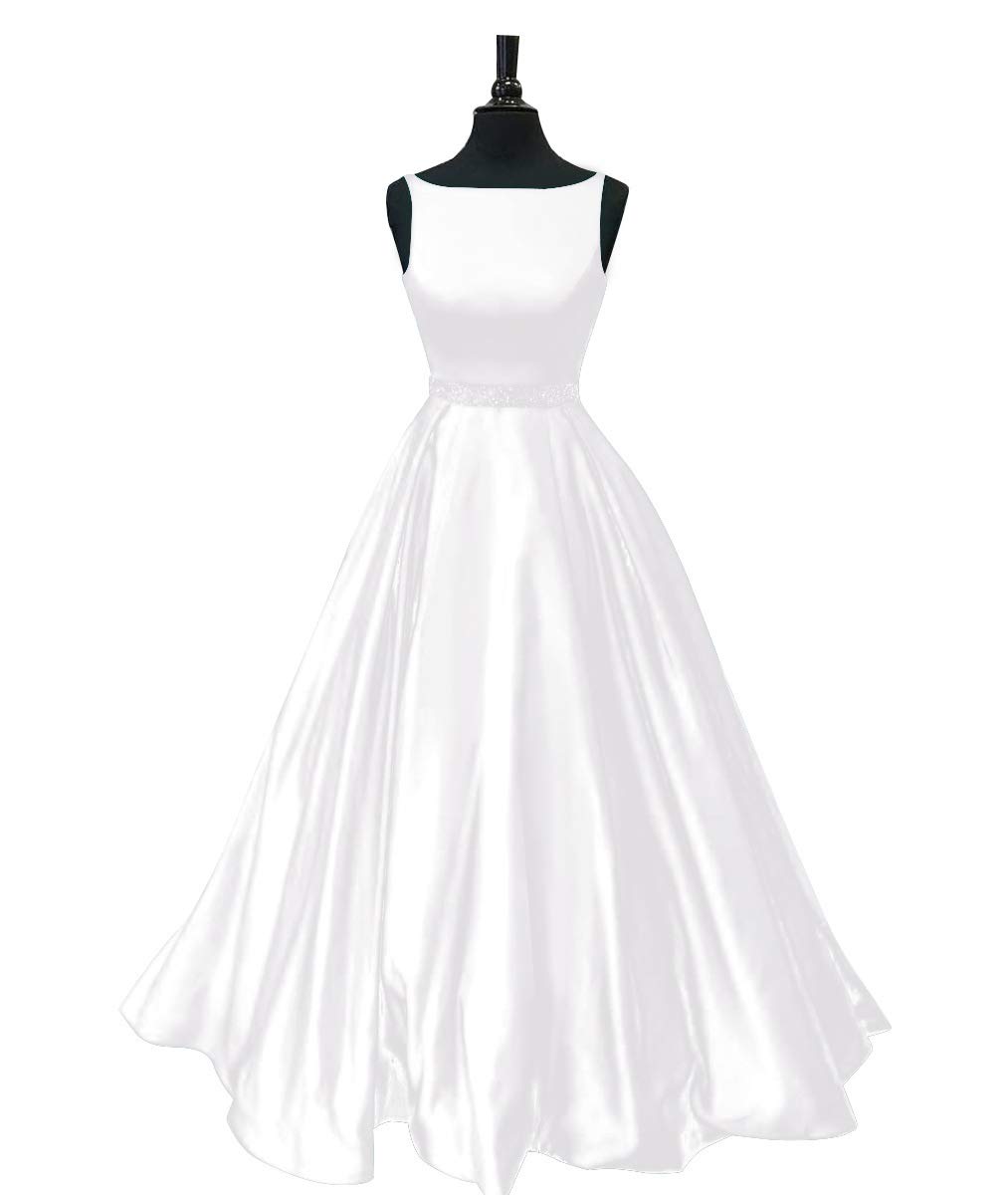 a line gown with pockets