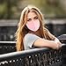 4 Pieces Mouth Face Protector Mouth Protector for Men and Women(Pink)