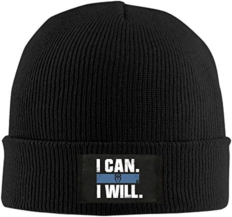 SOOSU Unisex Roman Reigns I Can I Will Knit Cap Black