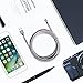 Czznn Lightning Cable,2 Pack 10ft Extra Long Nylon Braided High Speed Charging Cable Cord for iPhone charger 7/7Plus (Grey)
