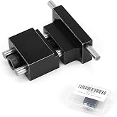 Milling Vise Jaw Stop, Adjustable Work Stop for CNC Machining, Black | Clamps to compatible vise jaws; stop arm adjusts left or right. Includes Allen wrench and case.