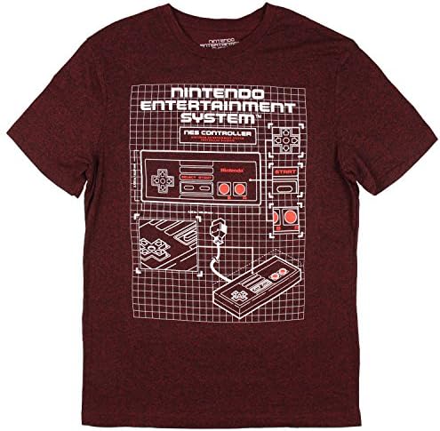 NES Nintendo Entertainment System Controller Diagram Licensed T-Shirt (Medium)