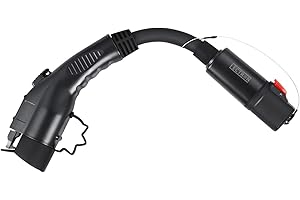 Lectron - Tesla to J1772 Adapter, Max 40A & 250V - Compatible with Tesla High Powered Connector, Destination Charger, and Mobile Connector (Black)