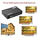 HDMI Splitter, YIBAI 4K HDMI Splitter 1 in 4 Out Ver 1.4 Certified for Full HD 1080P & 3D Support with US Power Adapter