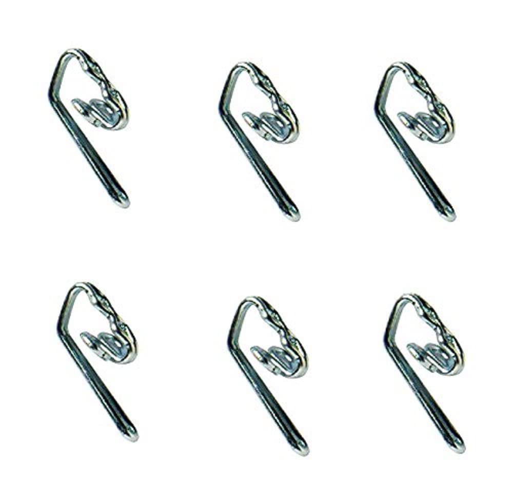 Merriway BH03702 (50 Pcs) Curtain Header Tape Drapery Hook BZP Steel - Pack of 50 Pieces