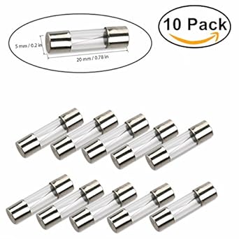 10 Pack F3AL250V 5x20 mm (3/16 in x 3/4 in) 3A Fast Blow Fuse 250V ...