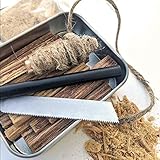 Steve Kaeser Fatwood 100% Natural Firestarter Sticks Hand Cut in The USA Ferro Rod Ferrocerium Flint Jute Fatwood Chips Striker Tin Container Survival Emergencies Camping Since 1989