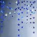 Decor365 Reflective Blue Star Garlands Streamer/Bunting/Backdrop Party Decoration Stars Hanging Decor for Frozen Birthday/Blue Silver Wedding/Engagement/Royal Baby Shower/Kids Room/Home Decorations