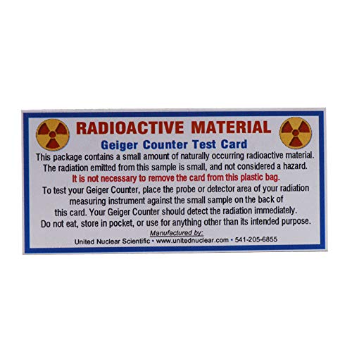United Nuclear Geiger Counter Test Card Pricepulse
