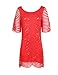 HaoDuoYi Womens Sparkle Sequin Lace Hollow Out Half Sleeves Mini 1920's Party Dress
