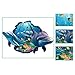 Wowall Home Decor Halloween Horrible 3D Aquarium Ocean Underwater Sea World Dolphin Broken Wall Fish Poster Wall Stickers (C)