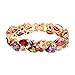 BAMOER Rose Gold Plated Bracelet Multicolor Cubic Zirconia for Women Girls for Her