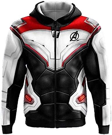 KCKSHOP Superhero Endgame Quantum 3D Printed Hoodies Sweatshirt Tony Stark Camouflage Cosplay Costume Jacket Pants Unisex