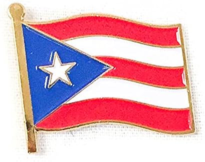 Puerto Rico Waving Flag Lapel Pin State Made of Metal Souvenir