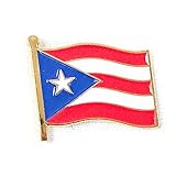 Puerto Rico Waving Flag Lapel Pin State Made of Metal Souvenir