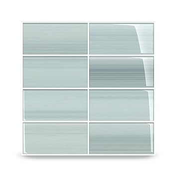 Color Sample Vesper Light Blue Off White Glass Subway Tile For Kitchen Backsplash Or Bathroom From