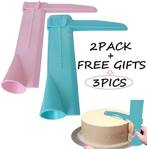 2 Pack Adjustable Cake Polisher Scraper Smoother, Fondant Wedding Festival Mousse DIY Cake Cream Mold Baking Decorating Polisher Tools